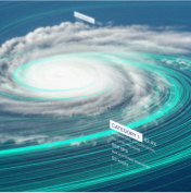 Tropical cyclone prediction research illustration